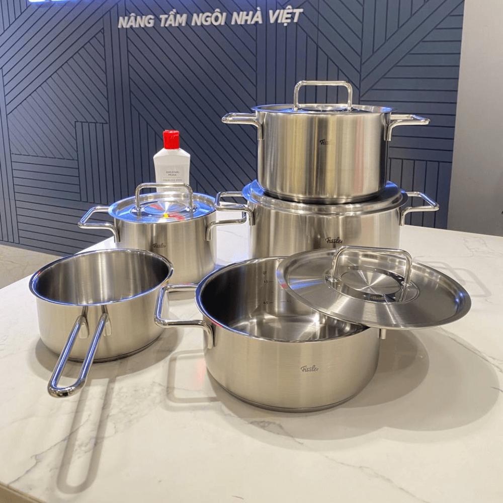 Bộ nồi Fissler Pure Collection 5 món kèm quánh made in Germany