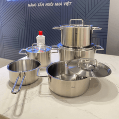 Bộ nồi Fissler Pure Collection 5 món kèm quánh made in Germany