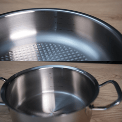 Bộ nồi Fissler Profi set 4 món vung kính kèm chảo Fissler Profi tổ ong 24/28cm made in Germany