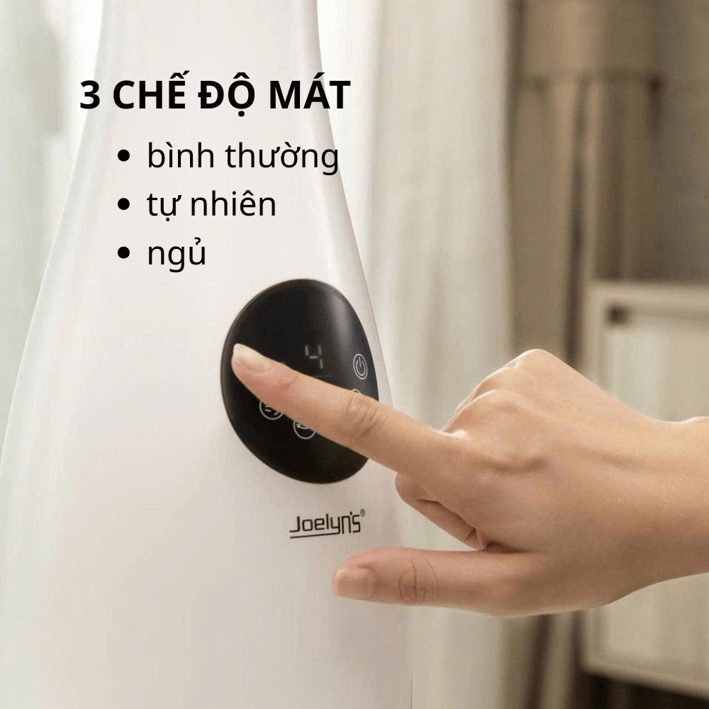 Quạt cây phun sương tạo ẩm cao cấp Joelyns màu trắng