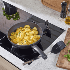 Chảo chống dính Fissler Ceratal Comfort màu đen 24/28 cm