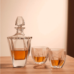Bộ bình rượu Whisky BOHEMIA Neptune Crystal gồm 1 bình 0,7 lit + 6 cốc dung tich 300ml