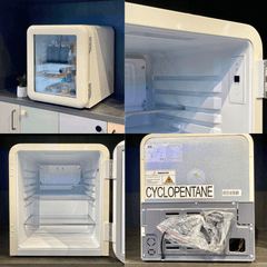 Tủ lạnh mini HCK 48L đựng mỹ phẩm và đồ uống có mặt kính