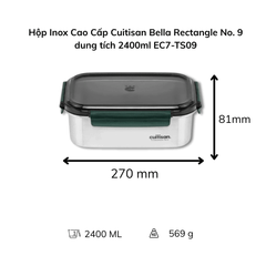 Hộp Inox Cao Cấp Cuitisan Bella nhiều dung tích