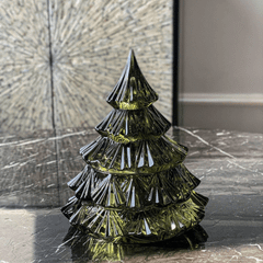 Thố Tree 16.5cm Crystal Bohemia màu xanh lá/ màu đỏ