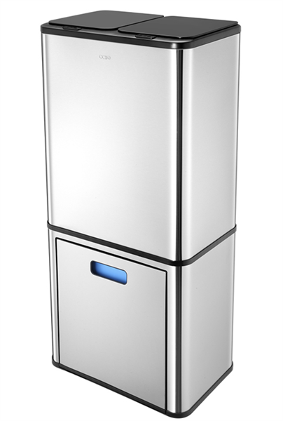 Thùng rác cảm ứng 3 ngăn CCKO CK9922 dung tích 38L cao cấp