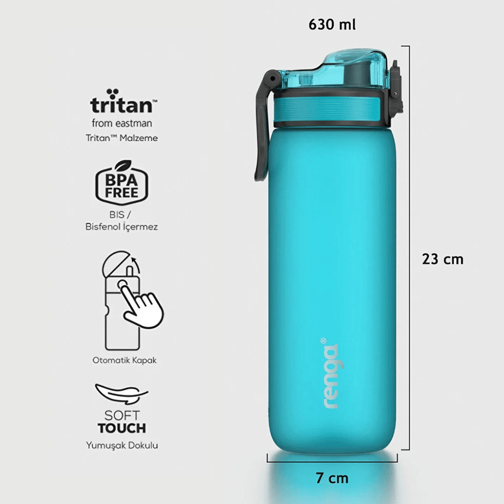 Bình nước Tritan cao cấp Renga Rybo-X 630ml - 912160 nhiều màu