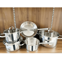 Bộ nồi WMF Provence Plus 5 món kèm quánh và chảo thép WMF 24cm