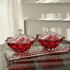 Thố pha lê Bohemia Samba 21cm nhiều màu