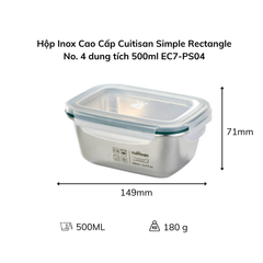 Hộp Inox Cao Cấp Cuitisan Simple nhiều dung tích