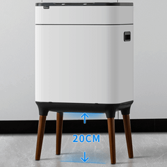 Thùng rác cảm ứng ELPHECO nắp inox 20 L có thùng rác rời bên trong, có chân & khử mùi ozone, nhiều màu