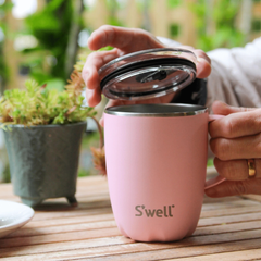 Cốc cách nhiệt S'Well bằng thép không gỉ, có nắp trượt và quai cầm
