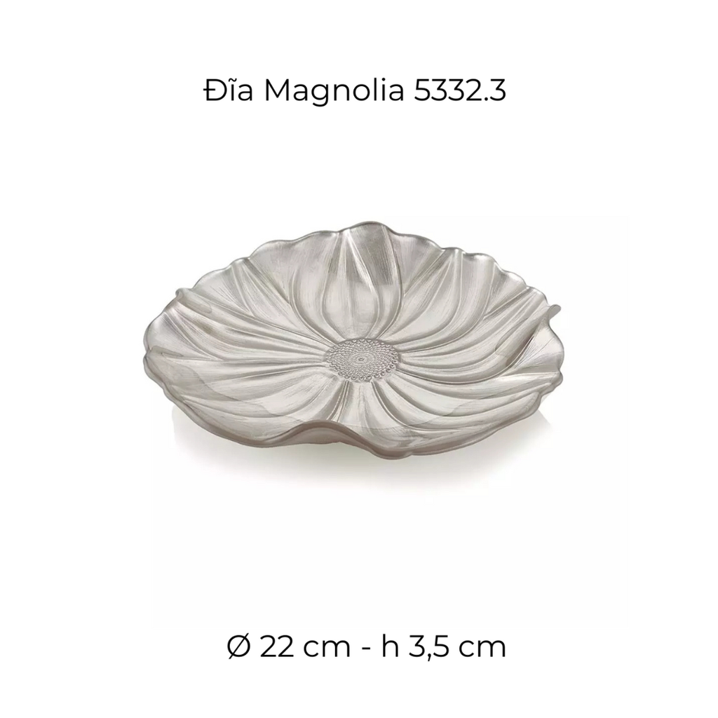Đĩa pha lê IVV Magnolia nhiều màu, nhiều kích cỡ
