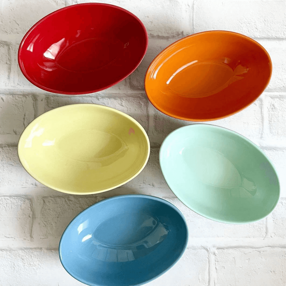 Set 5 đĩa oval cầu vồng Le Creuset 17cm