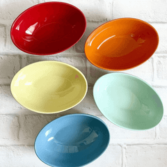 Set 5 đĩa oval cầu vồng Le Creuset 17cm
