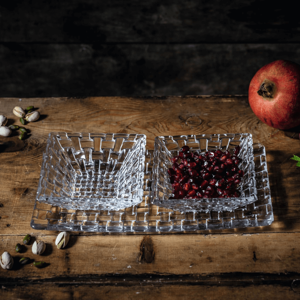 Đĩa pha lê chữ nhật dài Nachtmann Bossa Nova 28/42cm