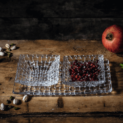 Đĩa pha lê chữ nhật dài Nachtmann Bossa Nova 28/42cm