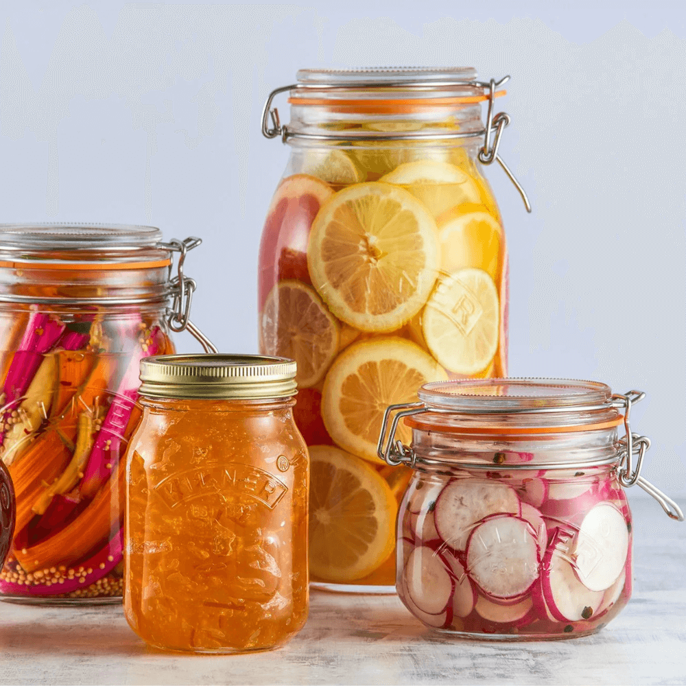 Set 6 hũ thuỷ tinh tròn kín KILNER