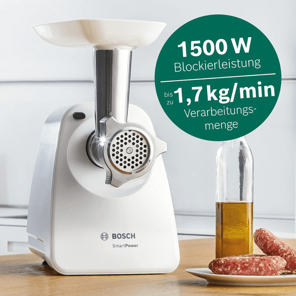 Máy xay thịt BOSCH MFW2514W loại có nhồi xúc xích