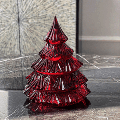 Thố Tree 16.5cm Crystal Bohemia màu xanh lá/ màu đỏ