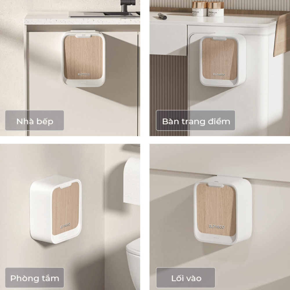 Thùng rác cảm biến ELPHECO treo tủ bếp 7L nhiều màu