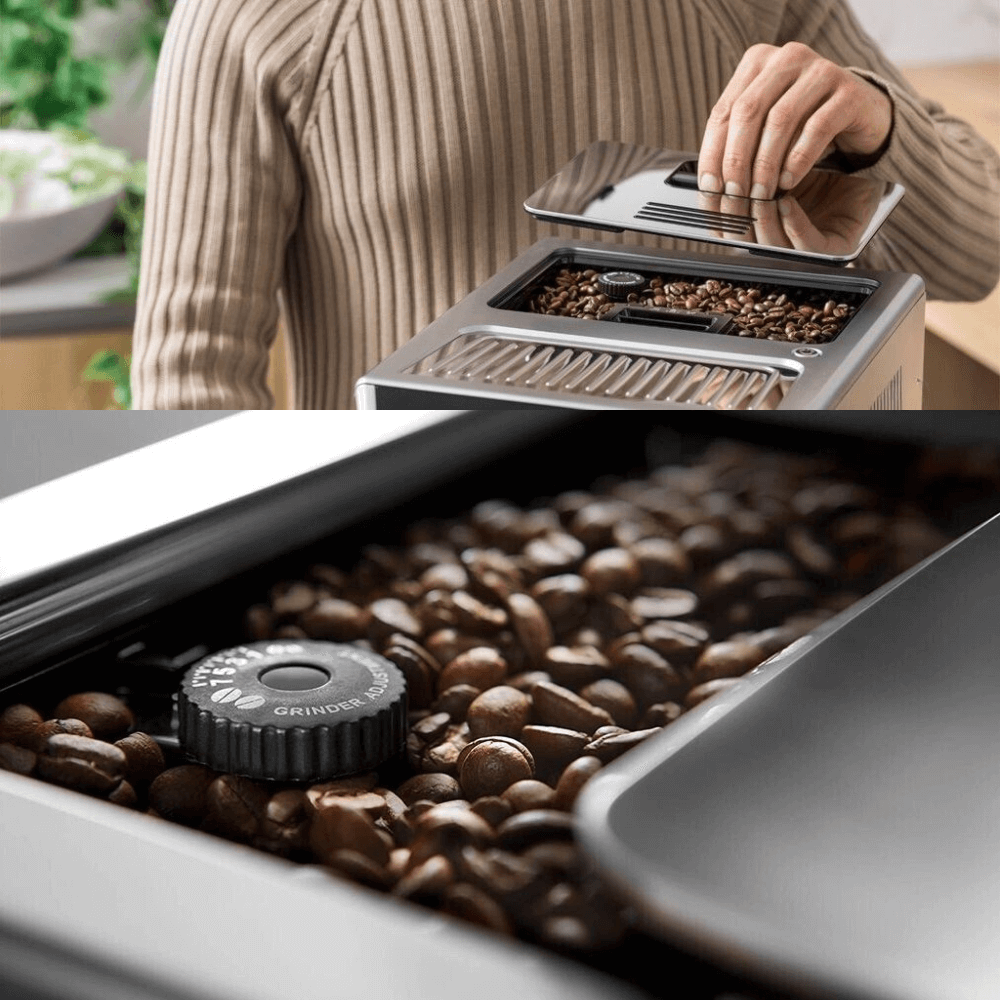 Máy pha cà phê tự động De'Longhi PrimaDonna Elite Experience ECAM 656.85.MS màu bạc