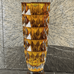 Bình hoa pha lê Crystal Bohemia Diamond 25, 28, 33 cm nhiều màu