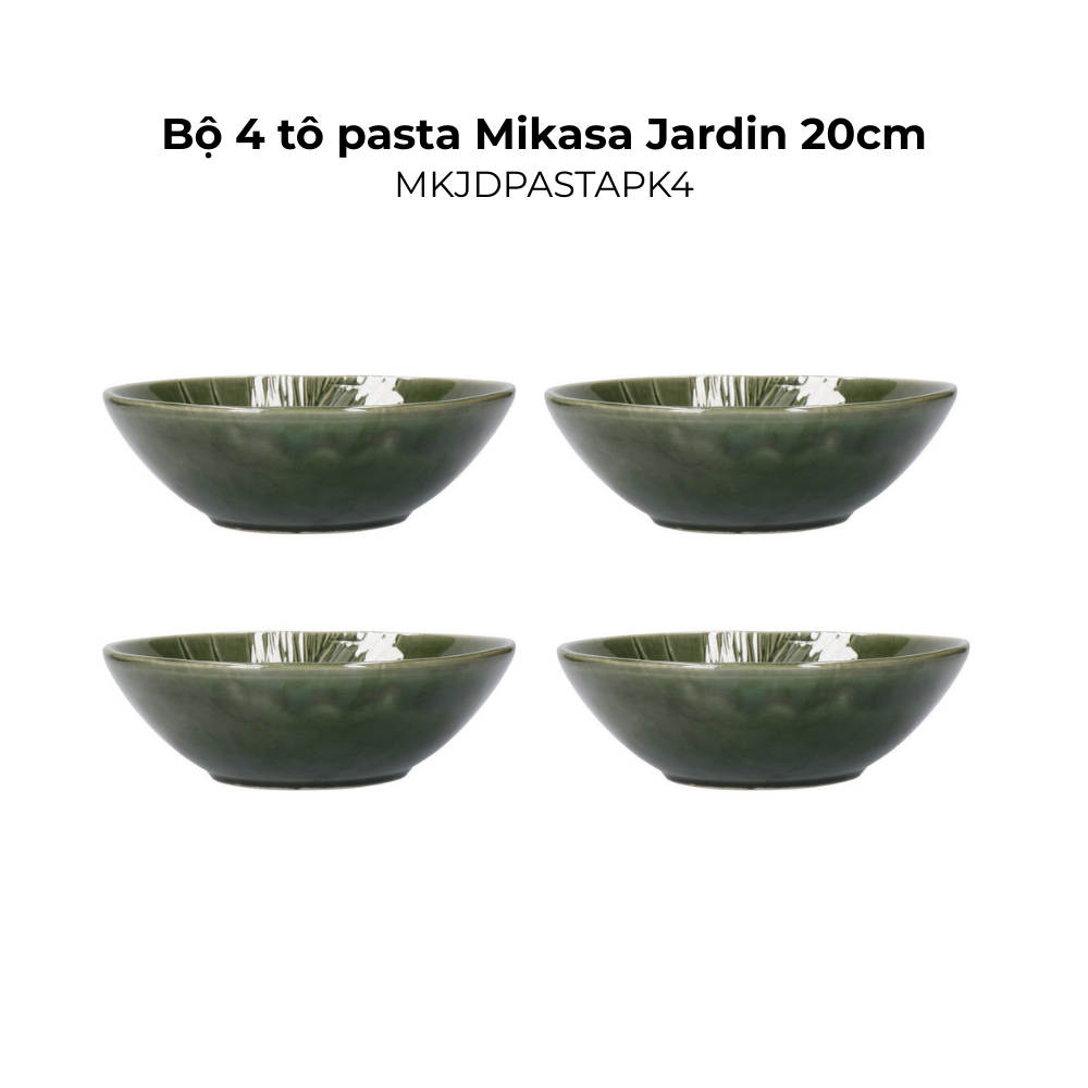 Đồ dùng bàn ăn Mikasa Jardin nhiều món, chất liệu gốm đá
