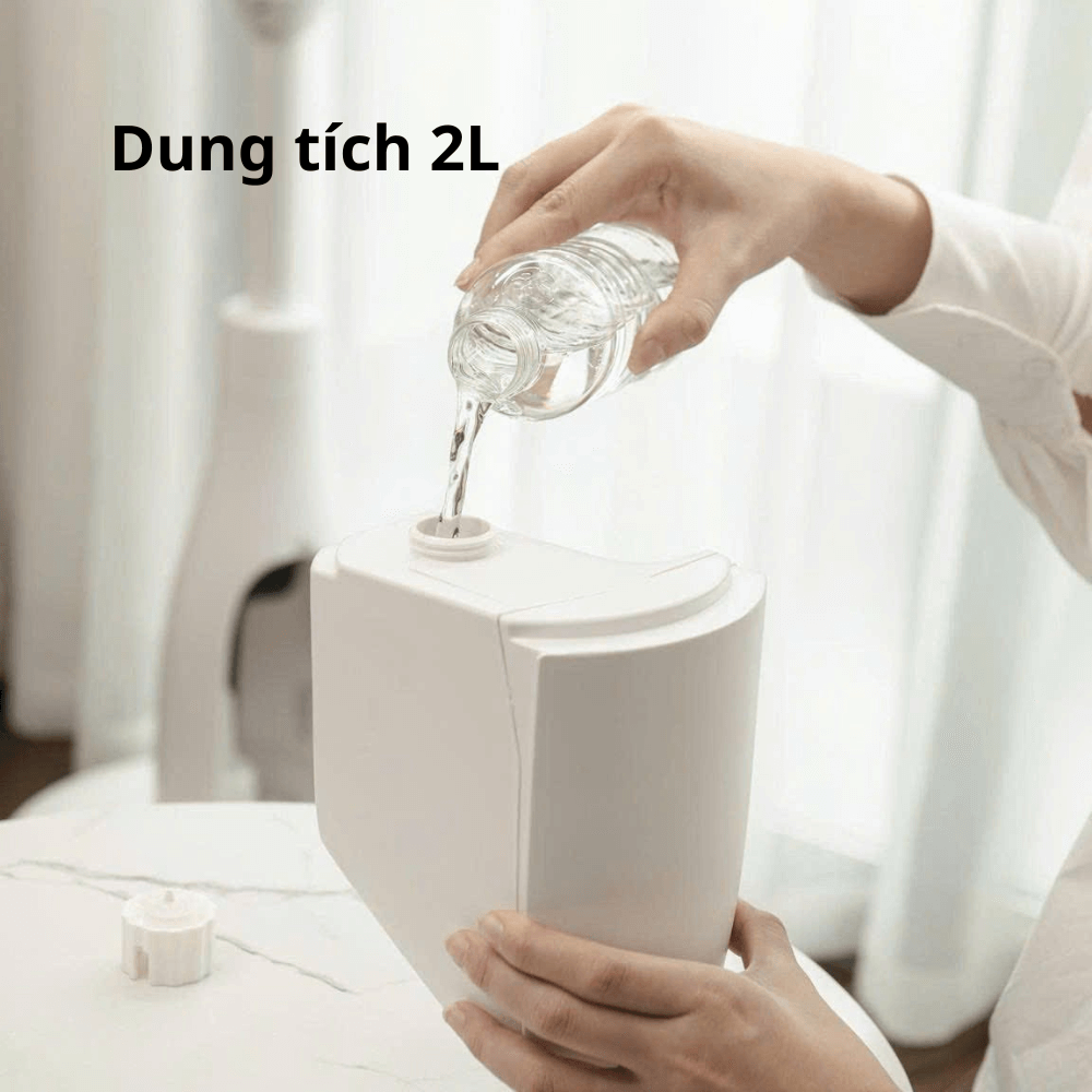 Quạt cây phun sương tạo ẩm cao cấp Joelyns màu trắng