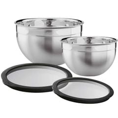 Bộ 2 tô trộn có nắp kính Rösle 13390 20-24cm