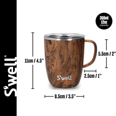 Cốc cách nhiệt S'Well bằng thép không gỉ, có nắp trượt và quai cầm