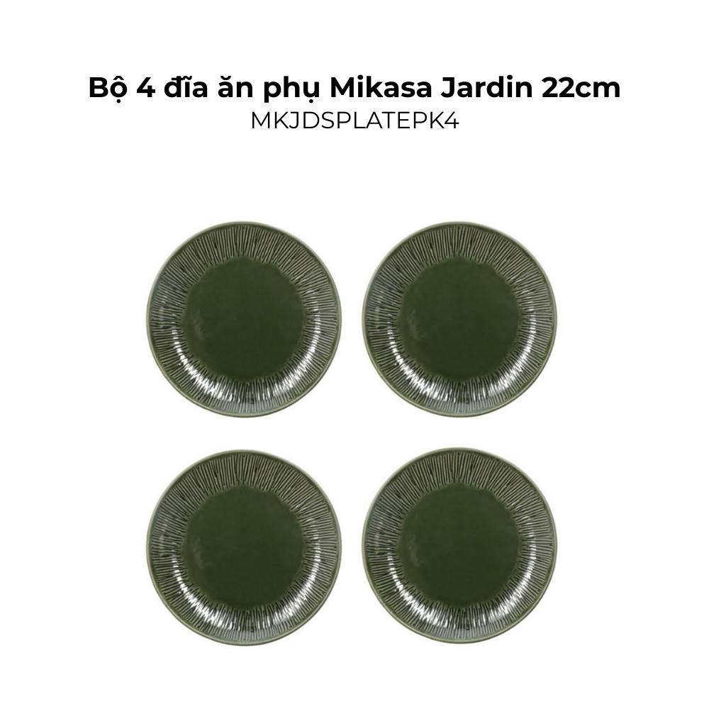 Đồ dùng bàn ăn Mikasa Jardin nhiều món, chất liệu gốm đá