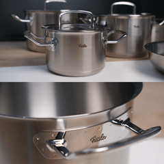 Bộ nồi Fissler Profi 5 món kèm chảo inox Profi 24/28cm made in Germany