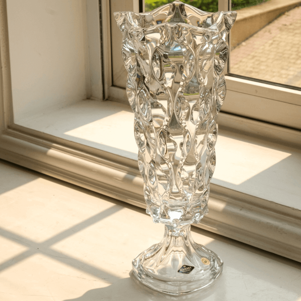 Bình hoa pha lê chân đế Bohemia Samba