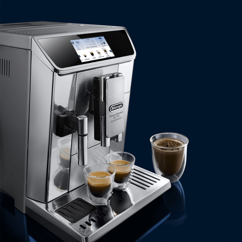 Máy pha cà phê tự động De'Longhi PrimaDonna Elite Experience ECAM 656.85.MS màu bạc
