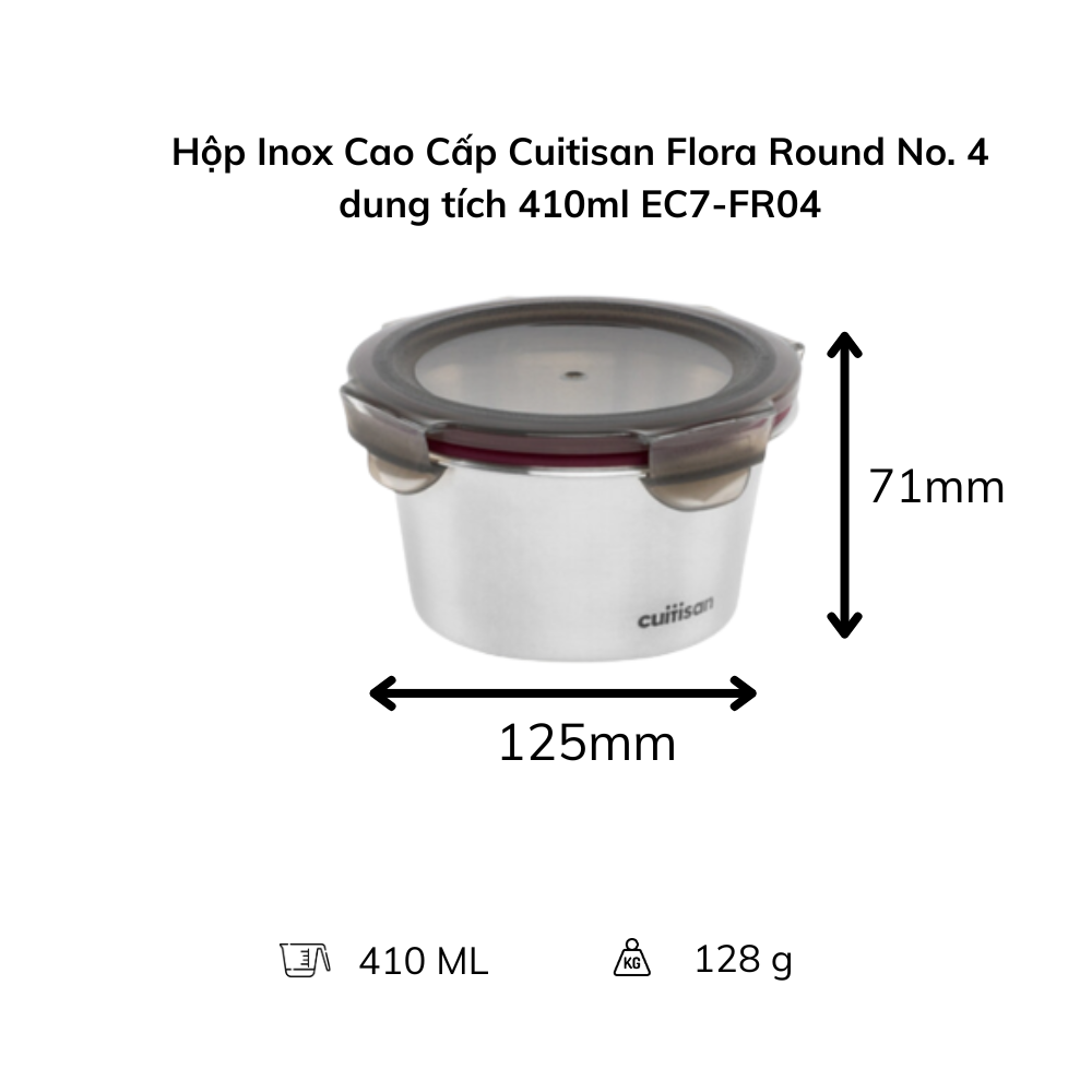 Hộp Inox Cao Cấp Cuitisan Flora nhiều dung tích