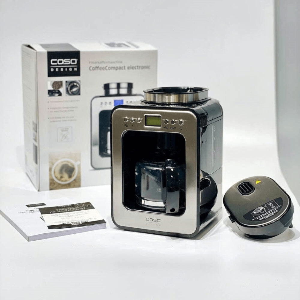 Máy pha cà phê mini kèm xay CASO Coffee Compact Electronic 600W