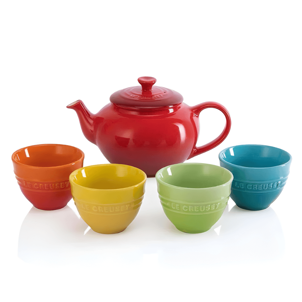 Bộ ấm chén cầu vồng 5 món Le Creuset