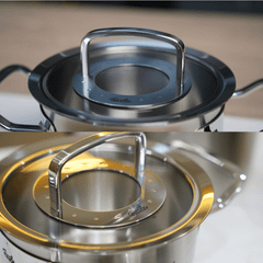 Bộ nồi Fissler Profi 6 món kèm quánh và chảo inox Profi 2 quai made in Germany