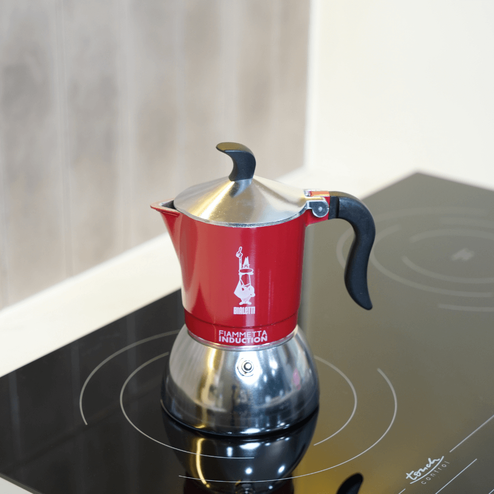 Ấm pha cà phê Bialetti Fiammetta Induction màu đỏ 4 cốc