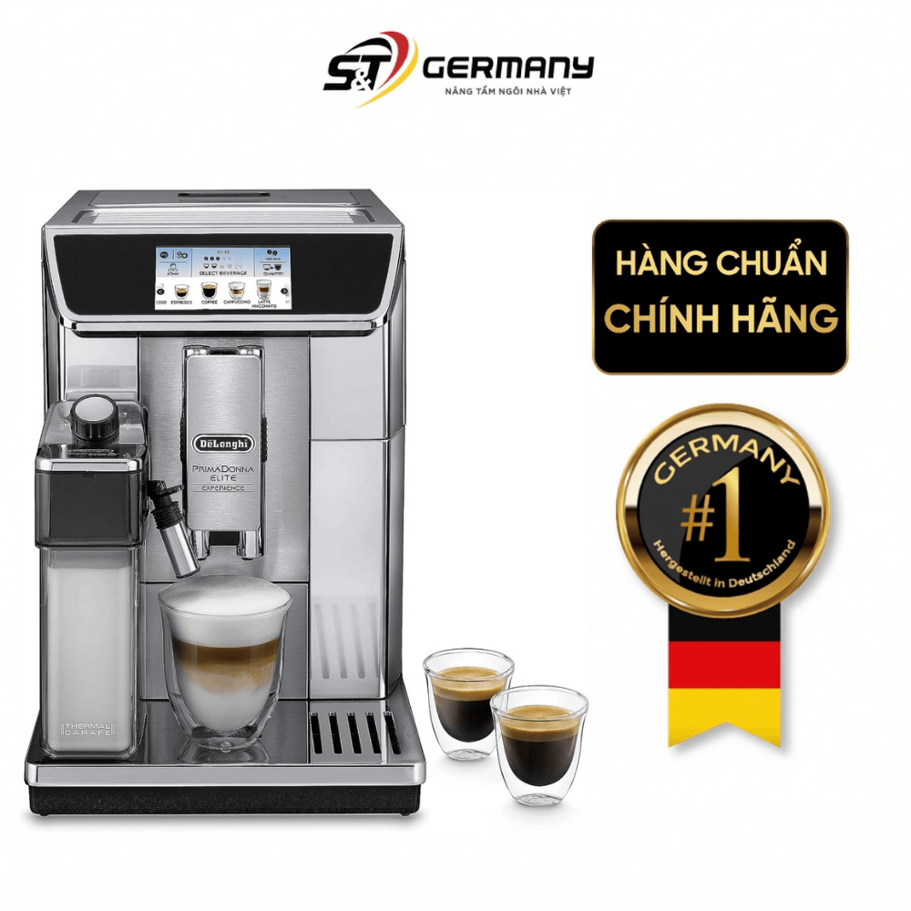 Máy pha cà phê tự động De'Longhi PrimaDonna Elite Experience ECAM 656.85.MS màu bạc