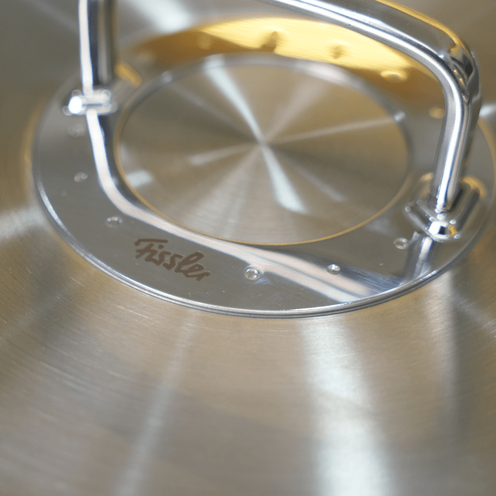 Bộ nồi Fissler Profi set 5 vung kính siêu cao cấp kèm quánh và chảo inox Profi 24/28cm made in Germany
