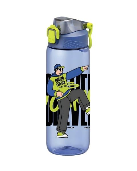 Bình nước trẻ em Tritan cao cấp Renga Wave 630ml - 912167 màu xanh than