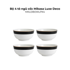 Đồ dùng bàn ăn Mikasa Luxe Deco nhiều món, chất liệu sứ xương
