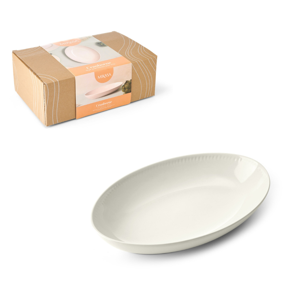 Đồ dùng bàn ăn Mikasa Cranborne nhiều món, chất liệu gốm đá