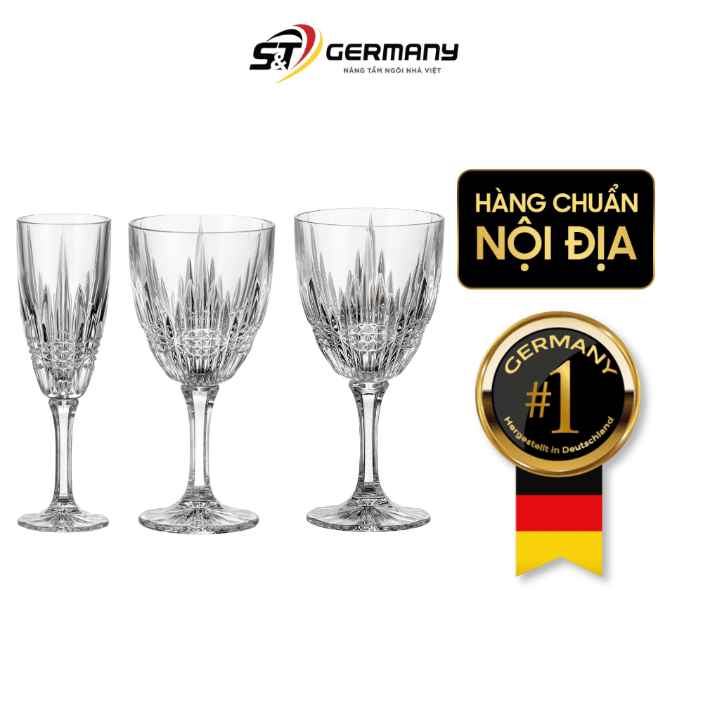 Set 6 ly pha lê Bohemia Vibes 180ml/ 250ml/ 380ml