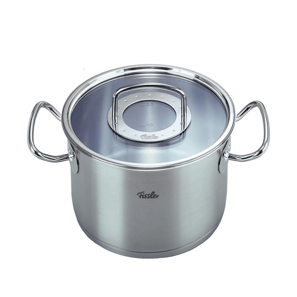 Bộ nồi Fissler Profi set 4 món vung kính kèm chảo Fissler Profi tổ ong size 24cm made in Germany