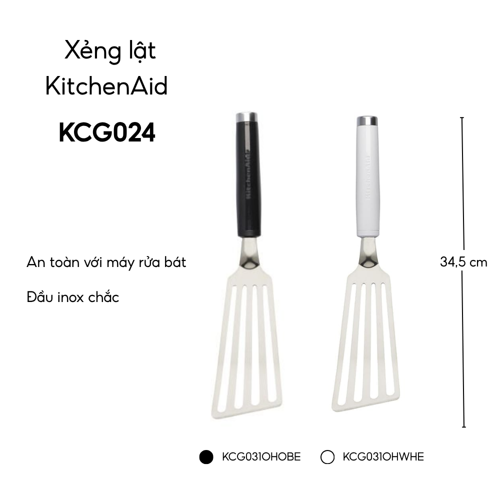 Xẻng lật inox KitchenAid KCG024 nhiều màu