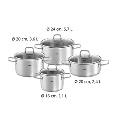 Bộ nồi Fissler Viseo 4 món (4 nồi)