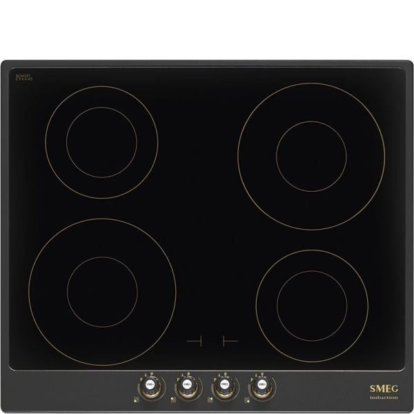 Bếp từ 4 vùng nấu Smeg Cortina SI764AOM 60cm màu Anthracite